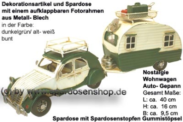 Nostalgie Wohnwagen- Gepann dunkelgrün C
